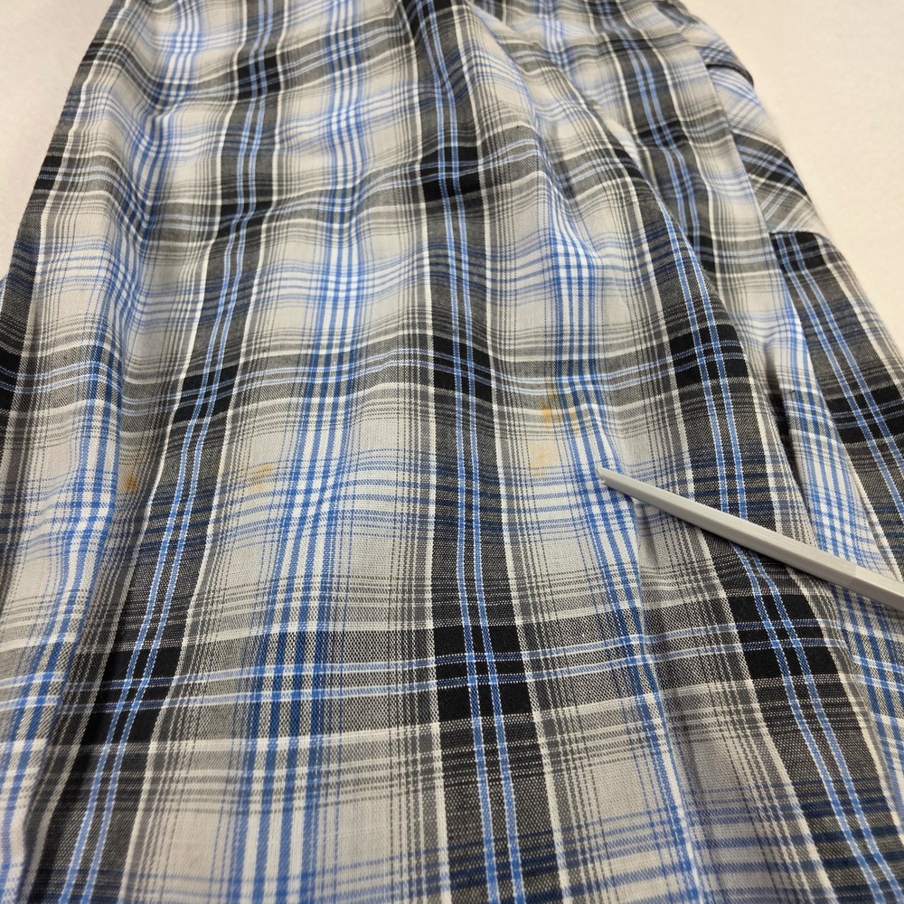 Wrangler Wrancher Mens Blue Plaid Western Pearl Snap Shirt MTW1297 L - Picture 12 of 12